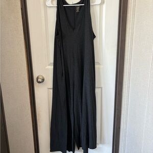 NATURAL LIFE Black V-Neck Flowing Jumpsuit